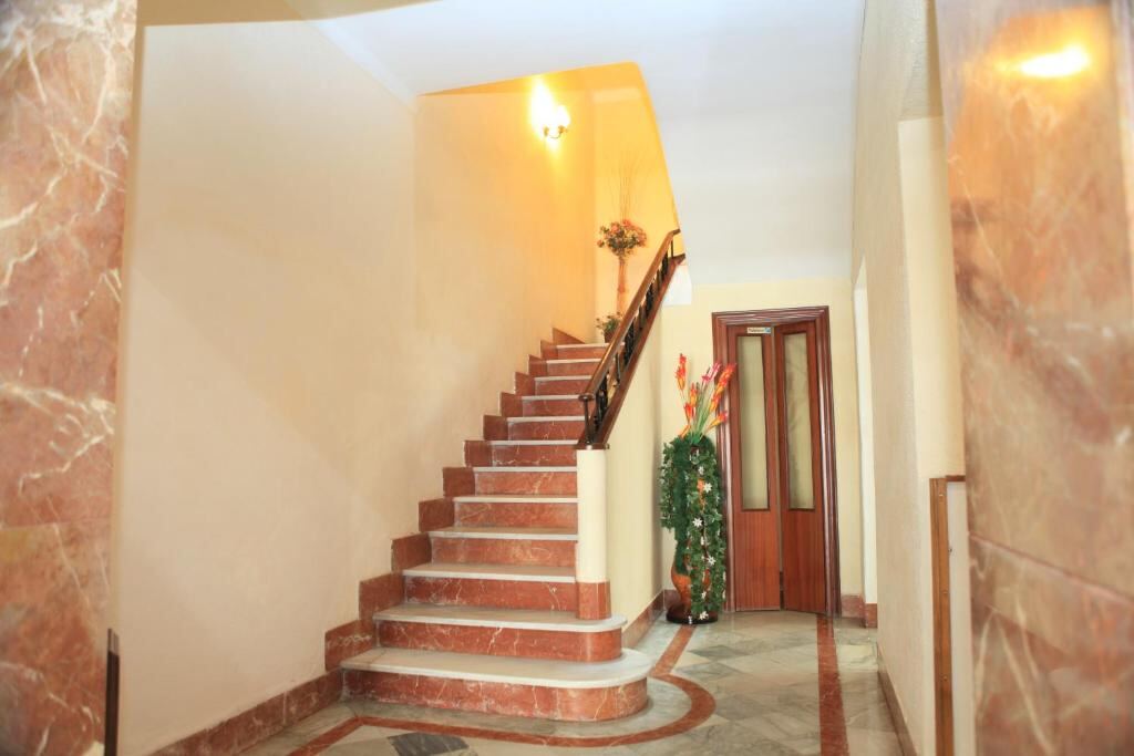 Marble staircase inside Hotel El Coloso